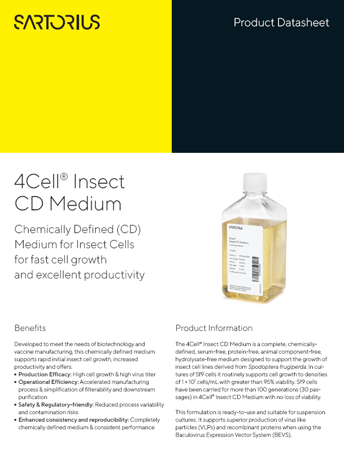 4Cell® CD mediji za stanice insekata za brz rast stanica i izvrsnu produktivnost - Sartorius Libra Elektronik