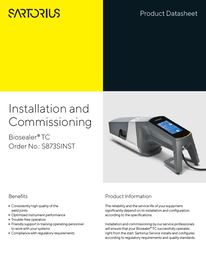 Biosealer® TC instalacija - Sartorius Libra Elektronik